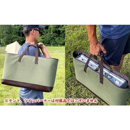 ふるさと納税 雑貨・日用品 石川県 羽咋市  R255 oxtos 帆布ツーバーナートート カーキ カーキの画像
