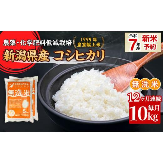 ふるさと納税 無洗米 新潟県 胎内市 16-M10Z 12ヶ月連続お届け 新潟県胎内市産コシヒカリ 無洗米 10kg(5kg×2袋)