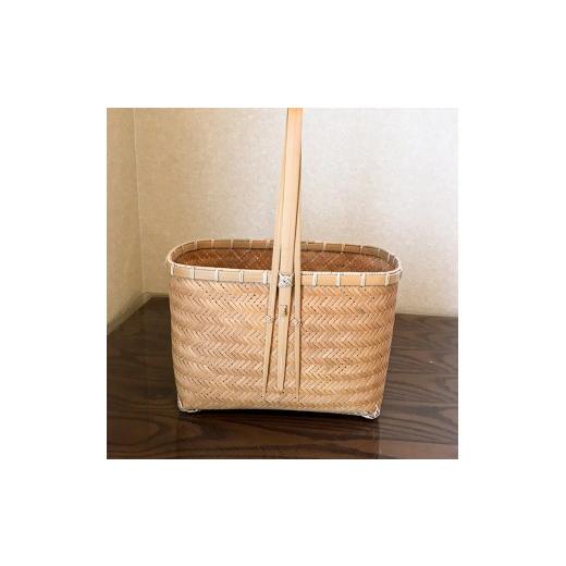 ふるさと納税 木工品・竹工品 茨城県 桜川市 竹工芸品 網代編み手提げ 竹細工 バスケット かご 和風 手作り 工芸品 伝統工芸 BF005sa_2