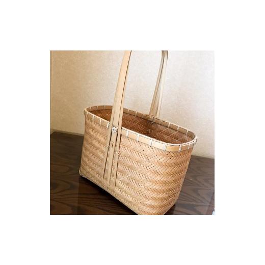 ふるさと納税 木工品・竹工品 茨城県 桜川市 竹工芸品 網代編み手提げ 竹細工 バスケット かご 和風 手作り 工芸品 伝統工芸 BF005sa_3