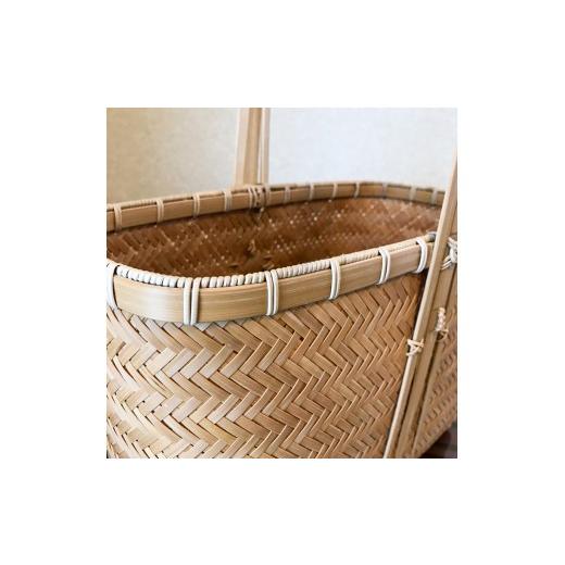 ふるさと納税 木工品・竹工品 茨城県 桜川市 竹工芸品 網代編み手提げ 竹細工 バスケット かご 和風 手作り 工芸品 伝統工芸 BF005sa_4