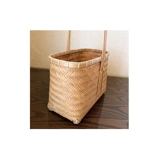 ふるさと納税 木工品・竹工品 茨城県 桜川市 竹工芸品 網代編み手提げ 竹細工 バスケット かご 和風 手作り 工芸品 伝統工芸 BF005sa_5
