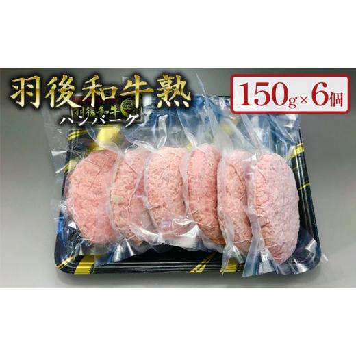 ふるさと納税 牛肉 ハンバーグ 秋田県 羽後町 「羽後和牛」の生みの親 「羽後和牛 熟」ハンバーグ150g×6個セット