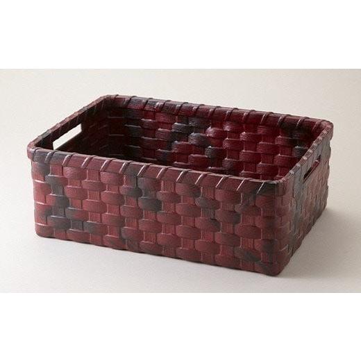 ふるさと納税 伝統技術 滋賀県 湖南市 165K128-1 一閑張深籠(中)茜色 ?島屋選定品]62A2510 茜色