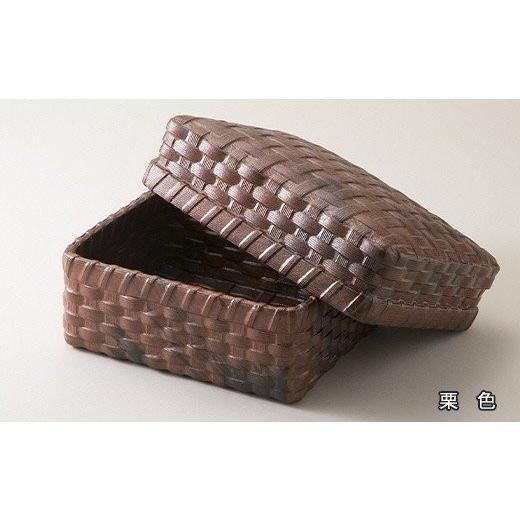 ふるさと納税 伝統技術 滋賀県 湖南市 140K126-3 一閑張文箱(小)栗色 ?島屋選定品]62A2473 栗色