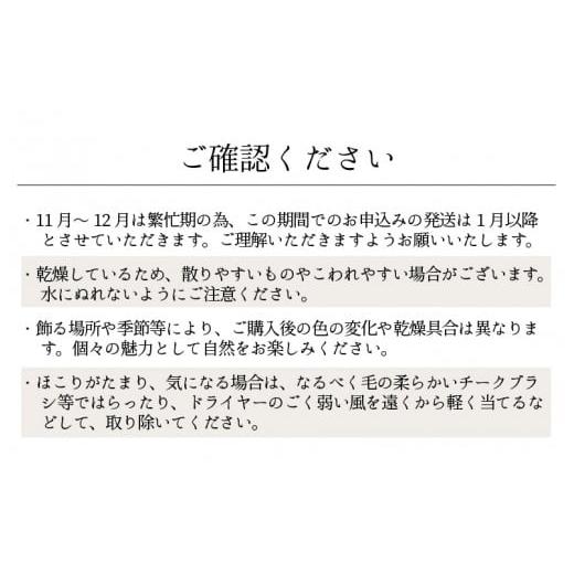 即購入可★ ふるさと納税 福井県 坂井市 オーダーメイドでお作りする ドライフラワースワッグ B [M-12551] 【D2220217802】(78200円)
