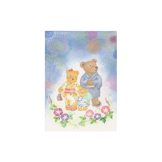 ふるさと納税 雑貨・日用品 絵画 神奈川県 逗子市 フレーム入り版画「花火の思い出」絵本作家おまたたかこジークレー版画 No.5875-0564の画像