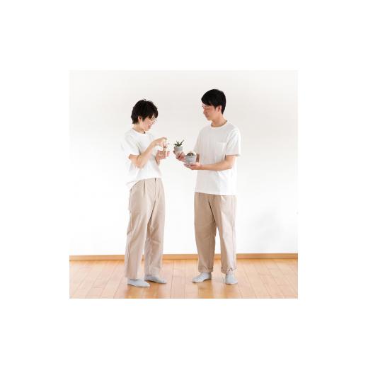 ふるさと納税 服 女 兵庫県 西脇市 33-15 播州織shuttle ユニセックス ソリッドパンツ(ベージュ)サイズ1(U) サイズ 1(U)