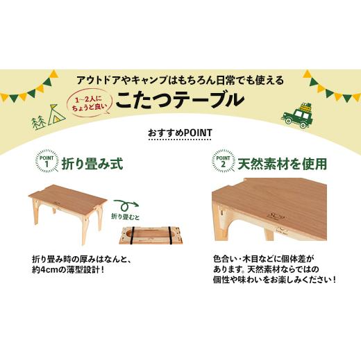 ふるさと納税 アウトドアグッズ チェア・テーブル・レジャーシート 高知県 香南市 こたつ こたつテーブル SO9 ソロこたつ(ナチュラル) so-0018_2