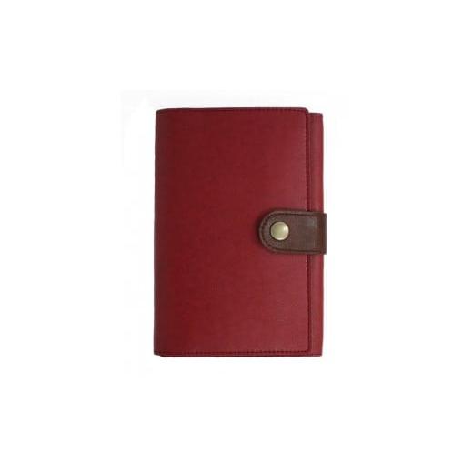 ふるさと納税 小物 兵庫県 神戸市 職人手作り お薬手帳ケース 大容量なのにコンパクト 診察券 母子手帳 病院 通院 カバー MEDIC ダークレッド 01.ダークレッド