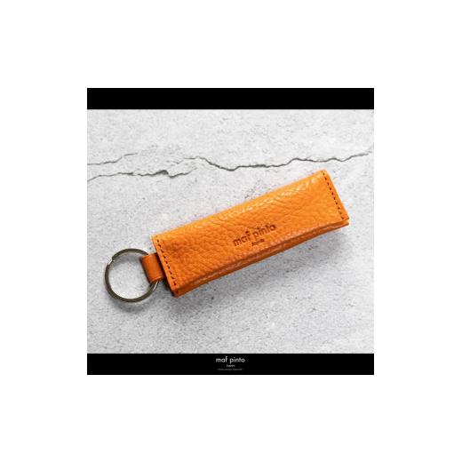 ふるさと納税 小物 福岡県 大川市 maf pinto (マフ ピント) キーリング キーホルダー 小銭入れ付き ミニ財布 オレンジシュリンク レザー 本革 日本製 オレンジ…