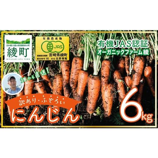 ふるさと納税 野菜類 人参 宮崎県 綾町 有機JAS ジュースに最適 たっぷりにんじん6kg (訳ありふぞろい規格)