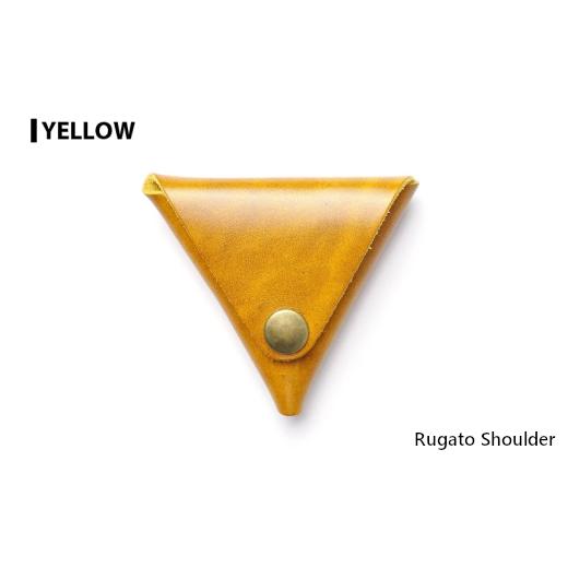 ふるさと納税 財布 宮城県 大和町 サムライクラフト 三角コインケース(小銭入れ) イエロー (95mm×80mm×厚み25mm)レザー 革 レザー製品 革製品 ルガトショル…