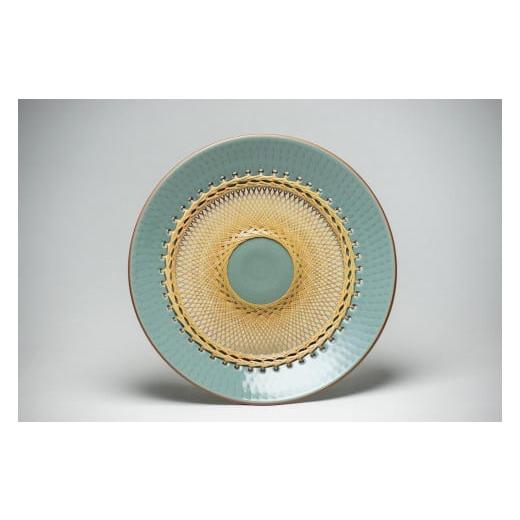 ふるさと納税 京都府 京都市 [蘇嶐窯]陶と竹の伝統技術を組み合わせた飾り皿