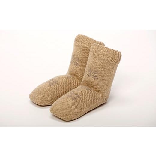 ふるさと納税 服 女 埼玉県 横瀬町 羊毛で暖かい「メリノン」靴下(ベージュ・L) 洗濯機で丸洗い可 メリノン「靴下」(L:24.5〜26.5cm、ベージュ)