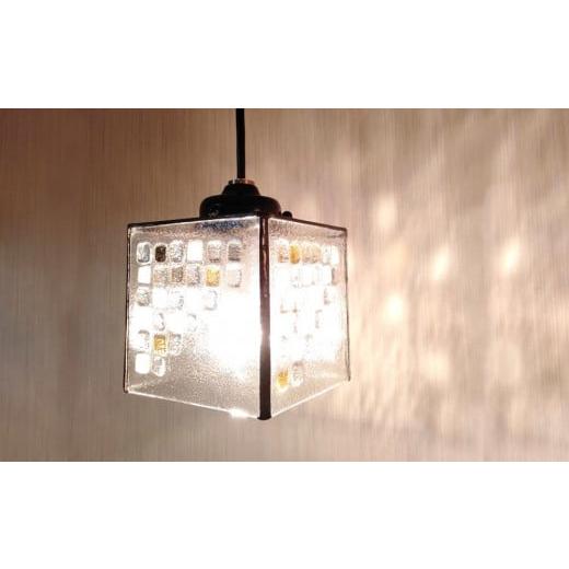 ふるさと納税 陶磁器・漆器・ガラス 佐賀県 基山町 チョイス限定 ステンドグラスのスクエアランプ(石畳) ステンドグラス ヨーロッパの石畳 スクエア ランプ …