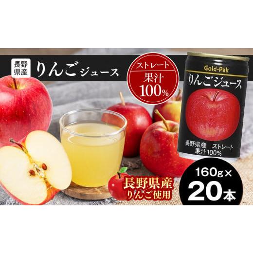 ふるさと納税 長野県 松本市 果汁 100% 長野県産 りんご ジュース 160g×20本 | 長野県産 りんご | 無加糖 無香料 アップル ジュース 飲料 ドリンク 飲み物 …