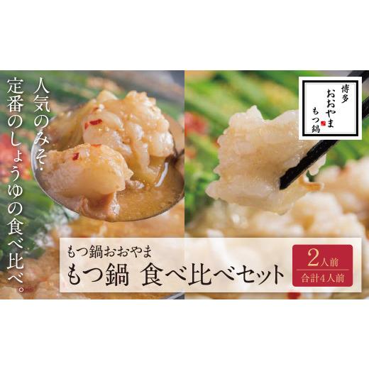 ふるさと納税 モツ鍋 福岡県 福智町 Y65-31 博多もつ鍋おおやま みそ・しょうゆ食べ比べセット 2人前(合計4人前) レビューキャンペーン開催 [福智町チャン…
