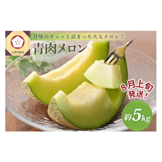 ふるさと納税 メロン メロン青肉 青森県 五所川原市 2026年8月上旬発送 津軽産青肉メロンご家庭用約5kg3〜6玉 青森メロン 8月上旬発送(1日~10日)