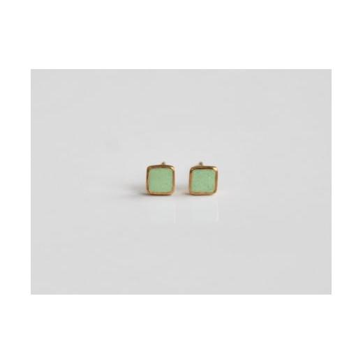 ふるさと納税 アクセサリー ピアス 埼玉県 北本市 ピアス K18 ミントグリーン 七宝 | ゴールド ピアス ゴールドピアス ポイントピアス Point pierce 七宝ピア…