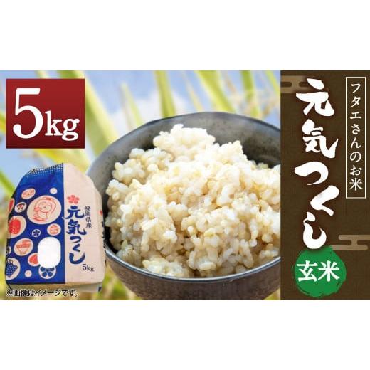 ふるさと納税 福岡県 筑後市 フタエさんのお米 元気つくし 5kg 玄米 うるち米 ダイエット