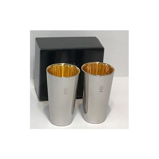 ふるさと納税 食器・グラス タンブラー 新潟県 燕市  Made in Tsubame 18-8ステンレス製 W構造タンブラー300ml 金メッキ2個セット FCSF031006の画像