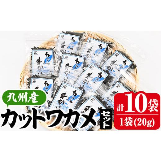 ふるさと納税 のり・海藻 大分県 佐伯市 九州産 カットわかめ (計10袋・1袋20g入) 海藻 わかめ 味噌汁 みそ汁 サラダ 酢の物 スープ 国産 九州産 常温 大分県…