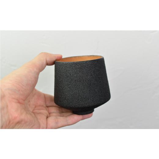 ふるさと納税 食器・グラス 茶碗 福井県 鯖江市 ざらざら越前漆器 カップ 炭黒色 くろめ工房 B-09202a 炭黒色