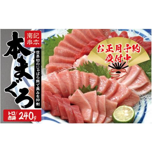 ふるさと納税 マグロ 和歌山県 串本町 本マグロ トロ&赤身セット240g(養殖) お正月予約 12月25日〜30日発送 濃厚な赤身と高級部位トロの鮪好きにはたまらな…