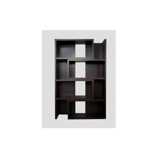 ふるさと納税 家具 本棚・ラック・カラーボックス 愛知県 名古屋市 ダーク 伸縮自在オープンラック 75〜139巾4段 フラップ 75H ダーク