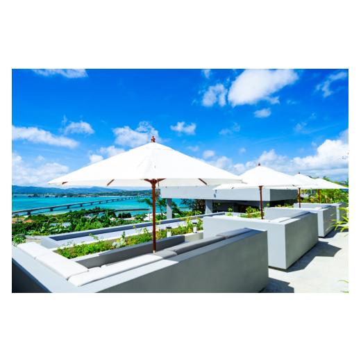 ふるさと納税 沖縄県 今帰仁村 オーシャンビュースイートに泊まる1泊2日2名様　夕朝食付きプラン（アウェイ沖縄古宇利島リゾート）