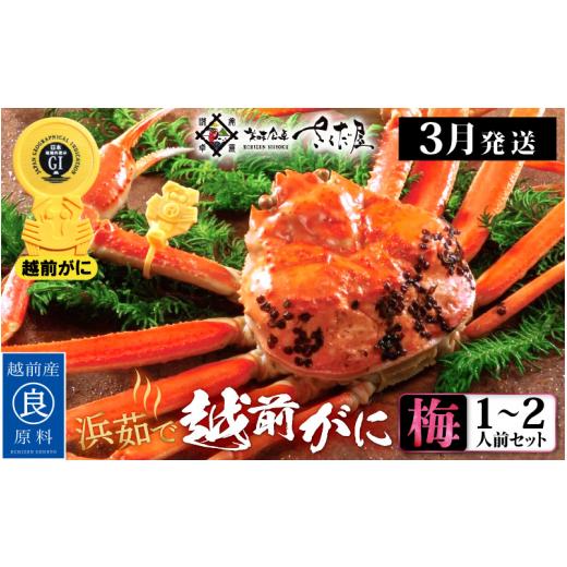 ふるさと納税 カニ ずわいガニ 福井県 越前町 越前がに本場の越前町からお届け 越前がに 浜茹で 梅セット 1〜2人前 かに酢 かにの食べ方しおり かにスプーン付…