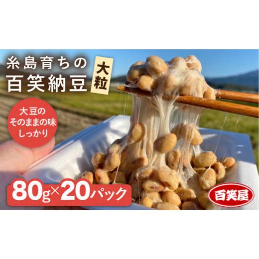 ふるさと納税 加工品等 納豆 福岡県 糸島市  糸島育ち 百笑 納豆 20パック 《糸島》 百笑屋 ABF013の画像