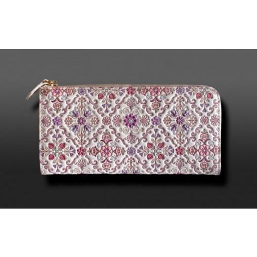 ふるさと納税 財布 東京都 台東区 浅草文庫 L字長財布 オリエント柄 (カラー:ピンク) ピンク