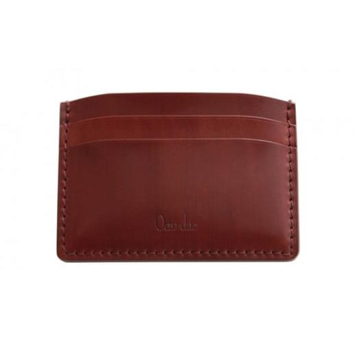 ふるさと納税 小物 東京都 台東区 カードケース イタリア産高級レザー コードバン使用 (全6色) (カラー:ボルドー) ボルドー