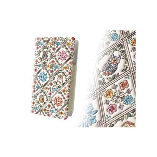 ふるさと納税 雑貨・日用品 東京都 台東区 浅草文庫 スマホケース ふくろう柄 (カラー:サンライズ(ピンク系)) サンライズ(ピンク系)