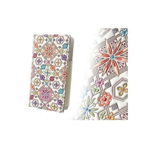 ふるさと納税 雑貨・日用品 東京都 台東区 浅草文庫 スマホケース 花菱柄 (カラー:ピンク) ピンク