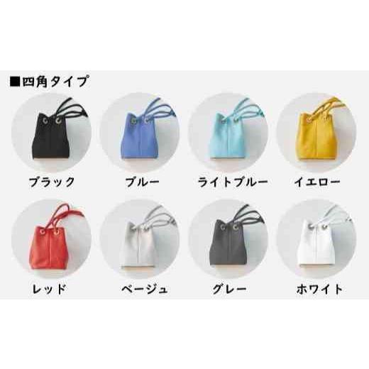ふるさと納税 カバン 手提げ 東京都 台東区 革靴の製法で作る巾着バック (バック底:四角、カラー:グレー) バック底:四角、カラー:グレー