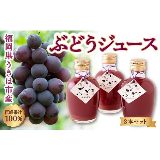 ふるさと納税 果汁飲料 ぶどう 福岡県 うきは市 石井農園 ぶどうジュース (200ml入) 3本セット ぶどう ジュース 飲料 送料無料 福岡県 うきは市