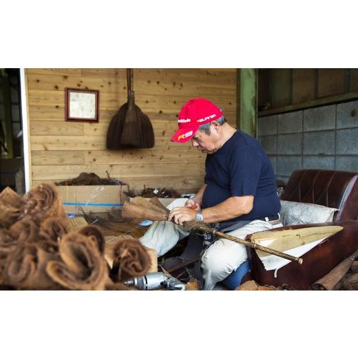 ふるさと納税 木工品・竹工品 福岡県 うきは市 キ乃シタ 本棕櫚箒 暖だん （全長約60cm） ／ 箒 ほうき 棕櫚箒 ホンシュロホーキ うきは市の画像