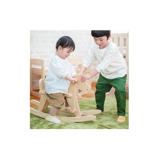 ふるさと納税 雑貨・日用品 玩具 兵庫県 神戸市 桧のおもちゃ アイコニー 木馬 IKONIH Rocking horseの画像