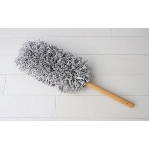 ふるさと納税 雑貨・日用品 兵庫県 朝来市 むろの屋 モコモコハンディモップ(グレー) 木製ハンドル付き 日用品 掃除用品 モップ 最高級 マイクロファイバ…