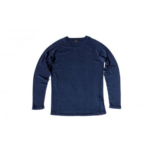 ふるさと納税 雑貨・日用品 徳島県 鳴門市 ナチュラルインディゴ 正藍染メリノ長袖ベースレイヤー XLサイズ 手染め メンズ 藍染 着心地 エクストラファインメ…