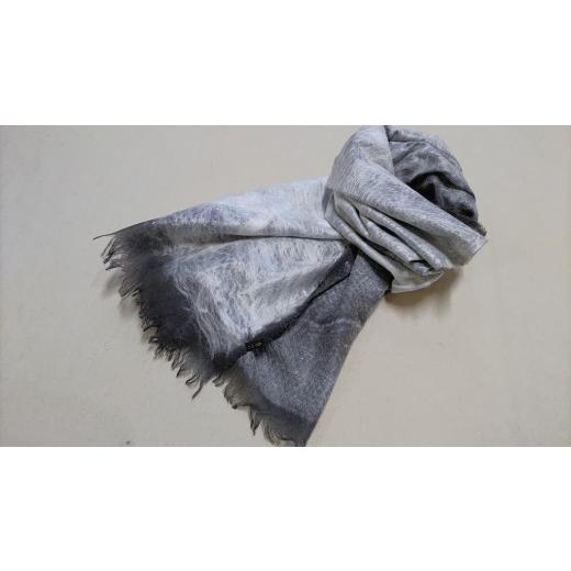 ふるさと納税 織物・繊維品 鹿児島県 いちき串木野市 ニードルパンチストール グレー P-181cH P-181c グレー