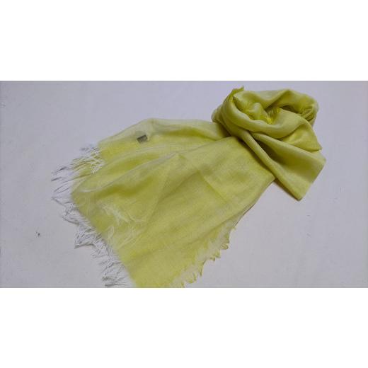 ふるさと納税 織物・繊維品 鹿児島県 いちき串木野市 綿シルクカシミヤストール イエロー P-184dH P-184d イエロー