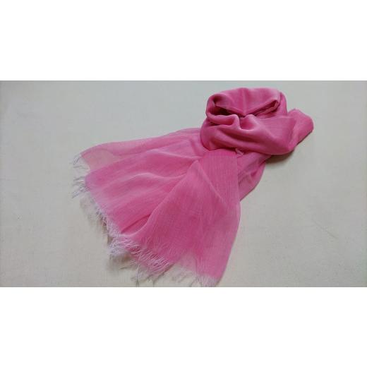 ふるさと納税 織物・繊維品 鹿児島県 いちき串木野市 極薄シャンブレーストール ピンク P-185cH P-185c ピンク