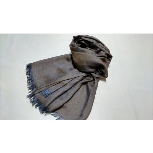 ふるさと納税 織物・繊維品 鹿児島県 いちき串木野市 シルクカシミヤ平織 ブラウン P-187aH P-187a ブラウン