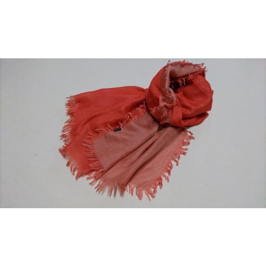 ふるさと納税 織物・繊維品 鹿児島県 いちき串木野市 四方フサ二重ストール オレンジ P-188aH P-188a オレンジ