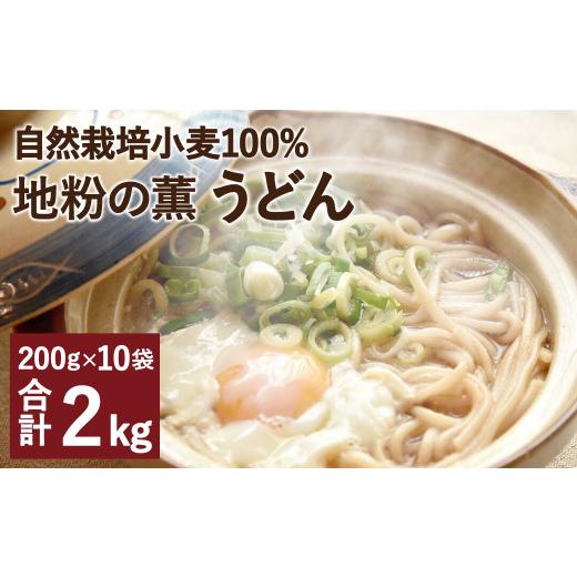 ふるさと納税 熊本県 菊池市 地粉の薫(かおり)うどん 200g×10袋 合計2kg 自然栽培小麦100%