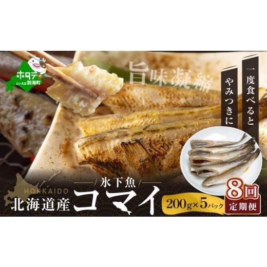 ふるさと納税 魚貝類 北海道 別海町  定期便 北海道産干しこまい1ｋｇ 200g × 5パック ×８ヵ月 全８回 ( こまい コマイ 干しこまい 干こまい 干しコマイ 干…の画像